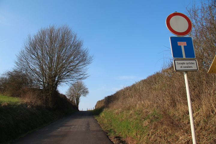 Road sign about cavalier cyclists